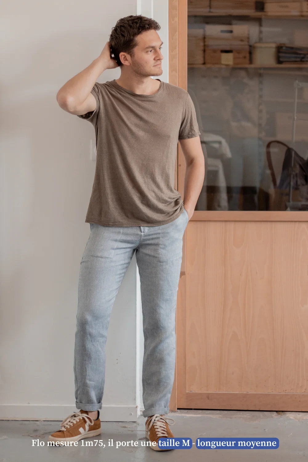 Chino en lin homme - Made in France