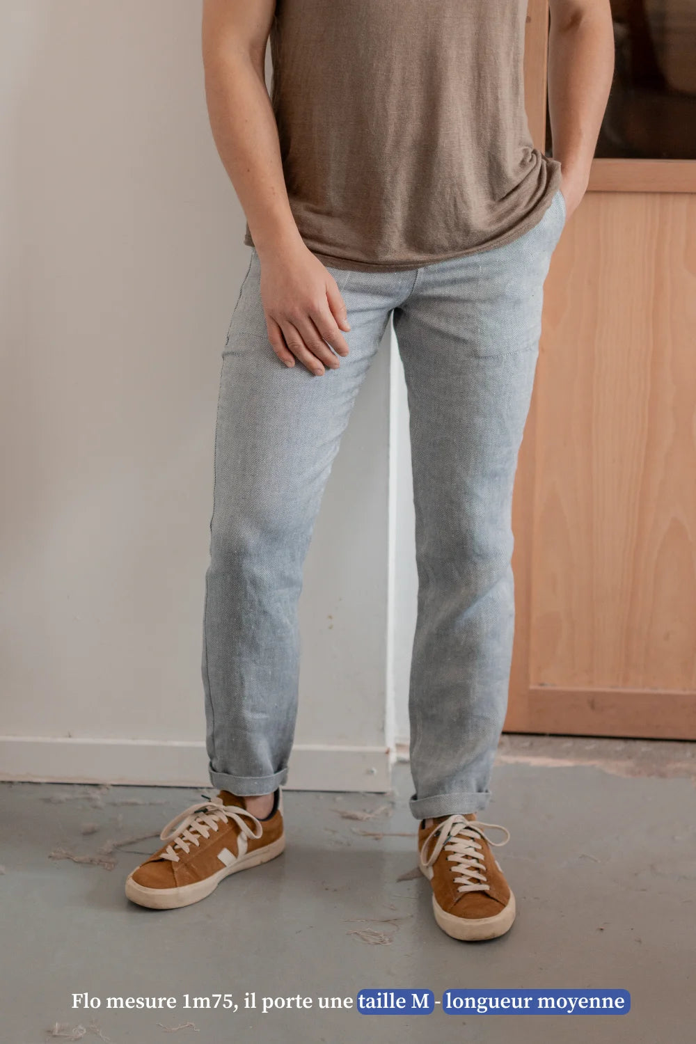 Chino en lin homme - Made in France