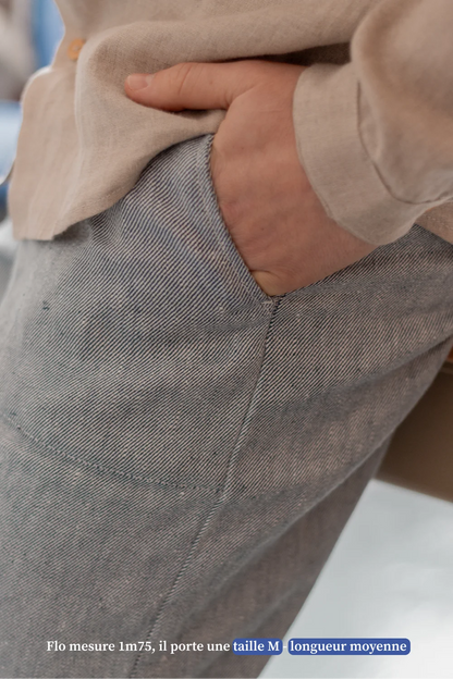 Chino en lin homme - Made in France