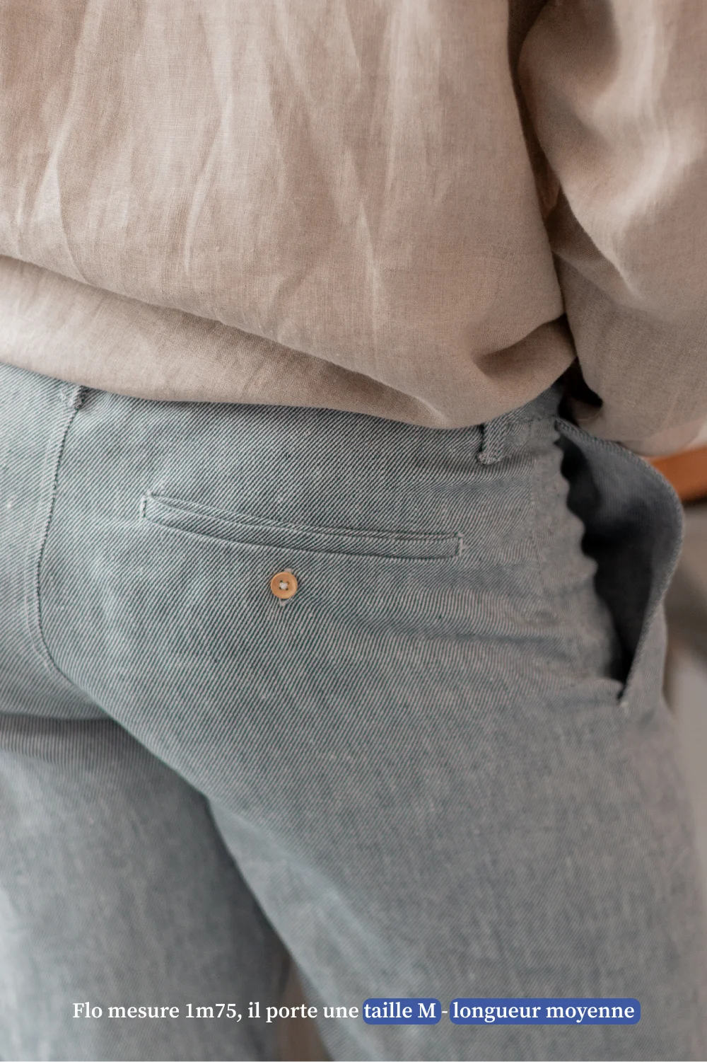 Chino en lin homme - Made in France