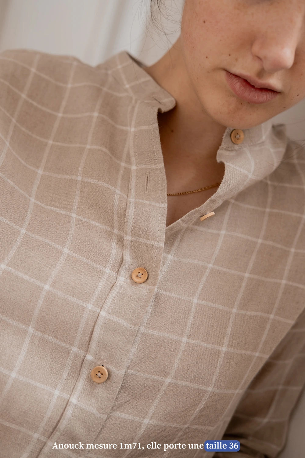 chemise en lin femme à carreaux - Made in France