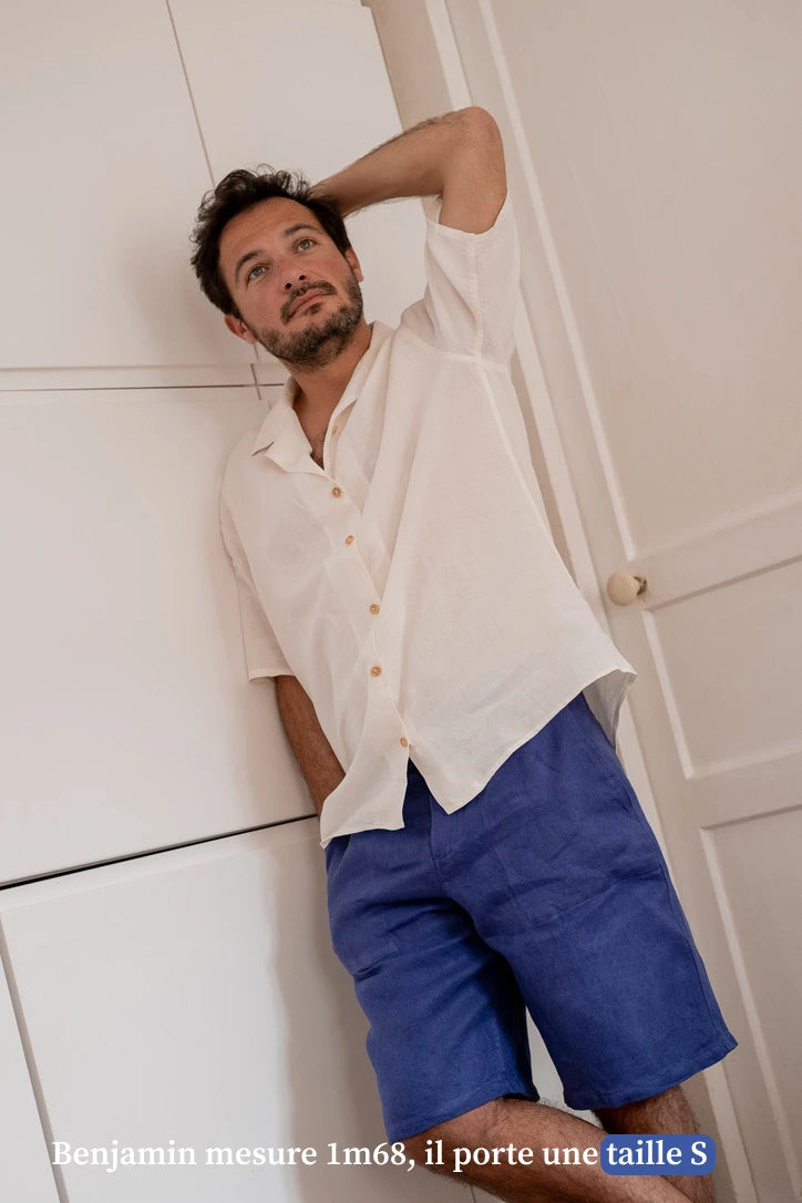 Chemise en lin blanche - Made in France