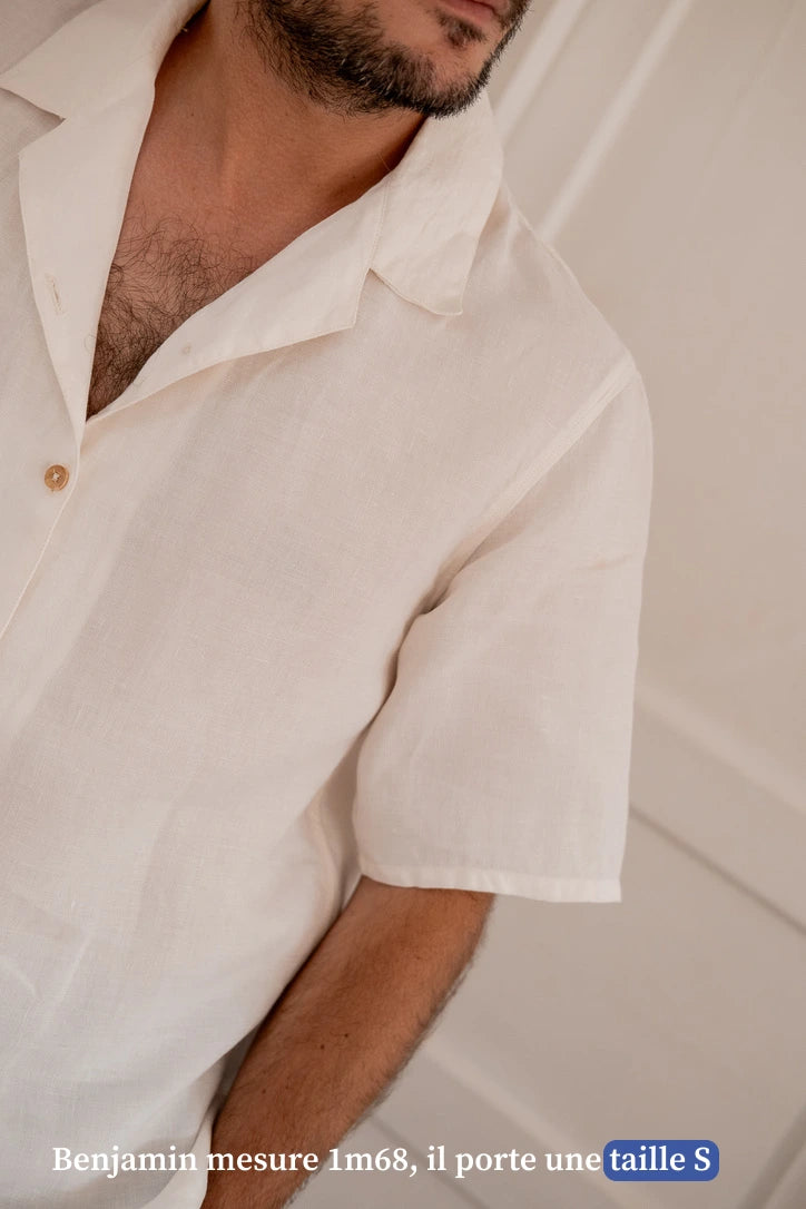 Chemise en lin blanche - Made in France