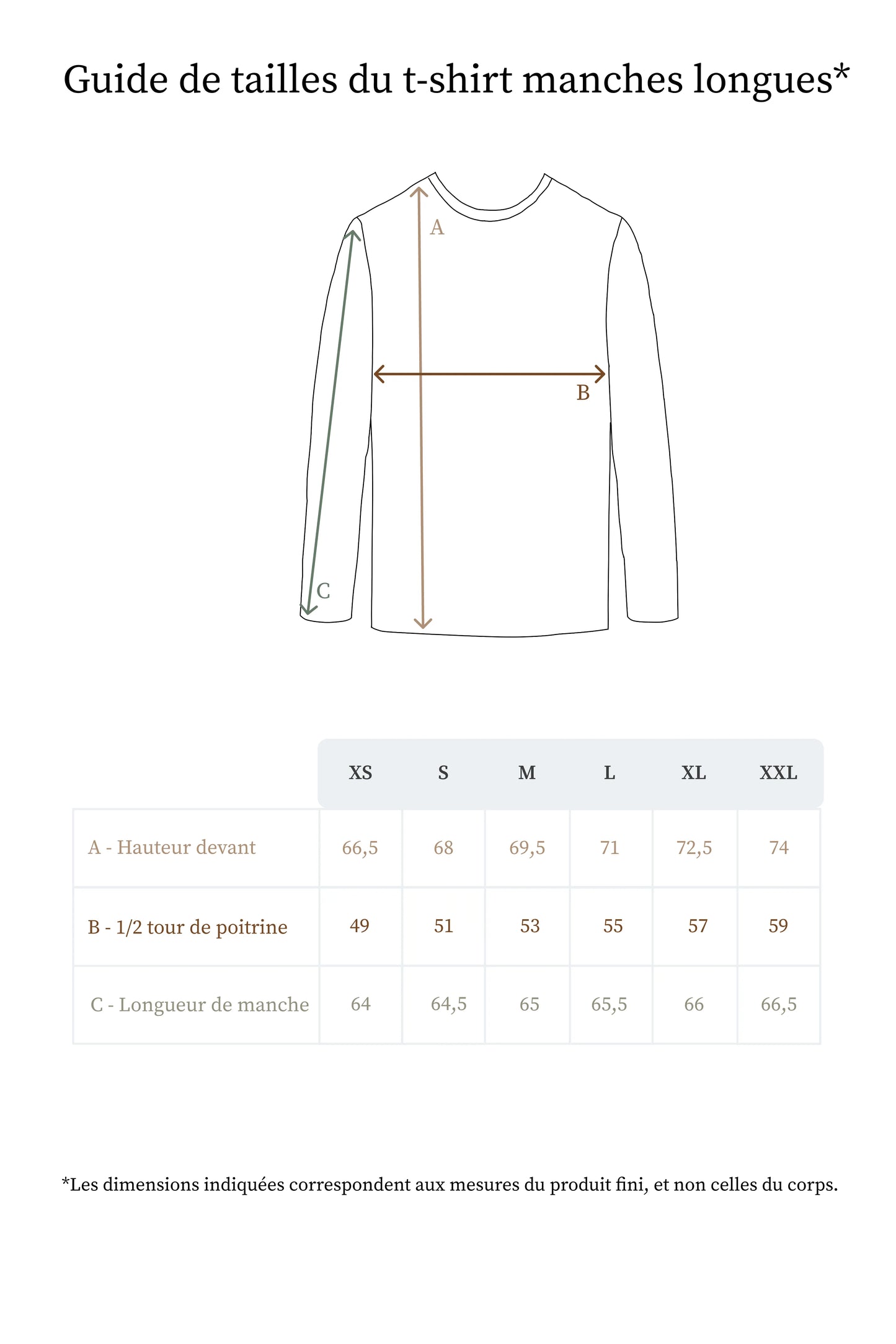 Le t-shirt manches longues beige