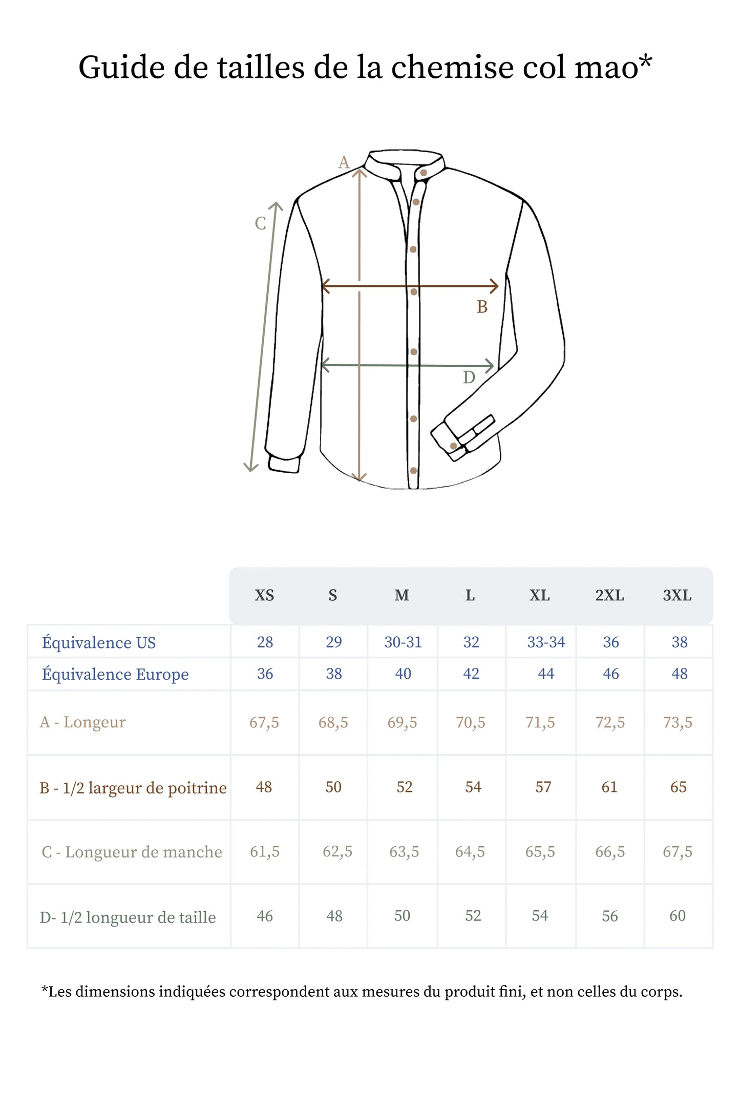 La chemise col mao blanche