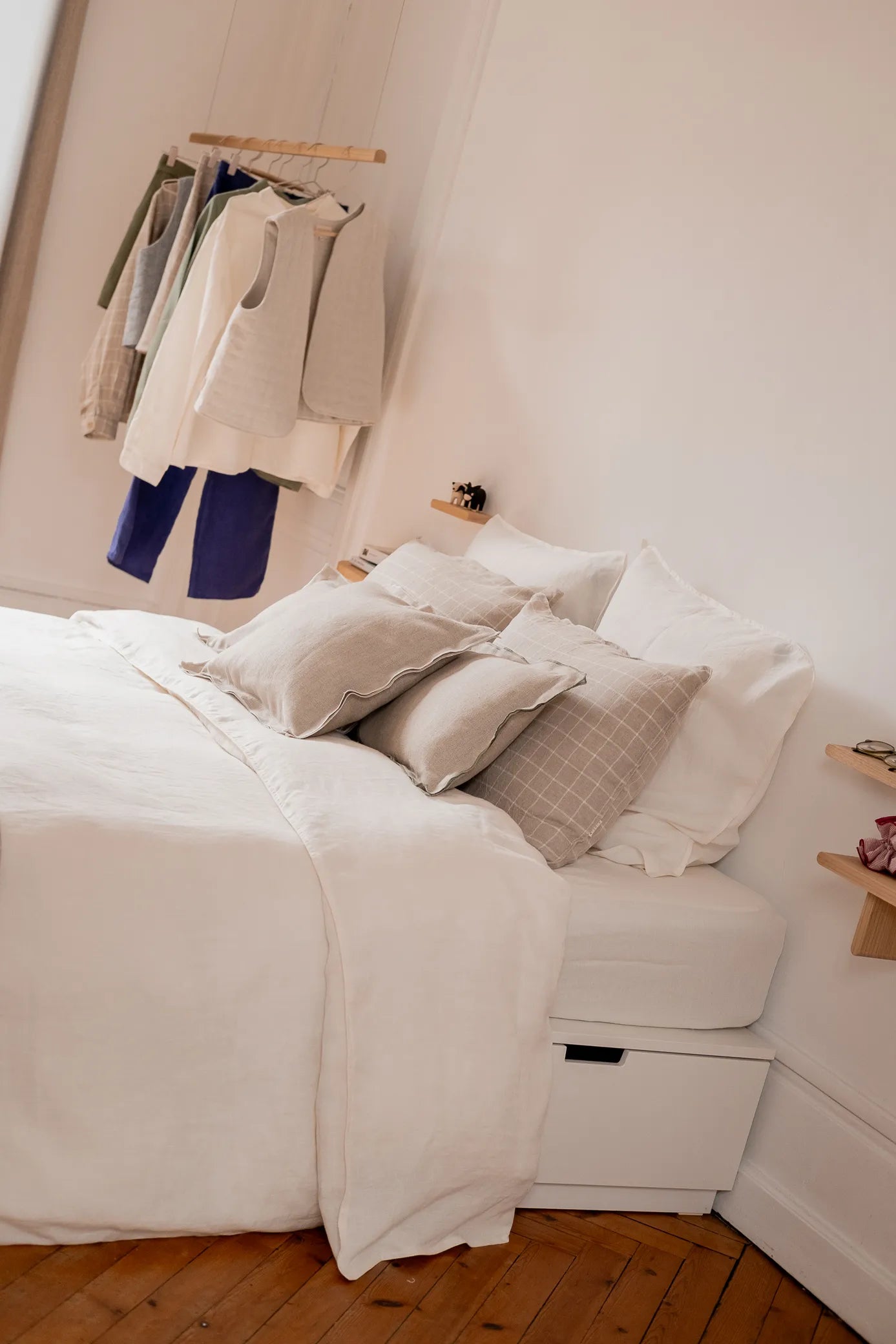 Housse de couette en lin blanche - Made in France linge de lit