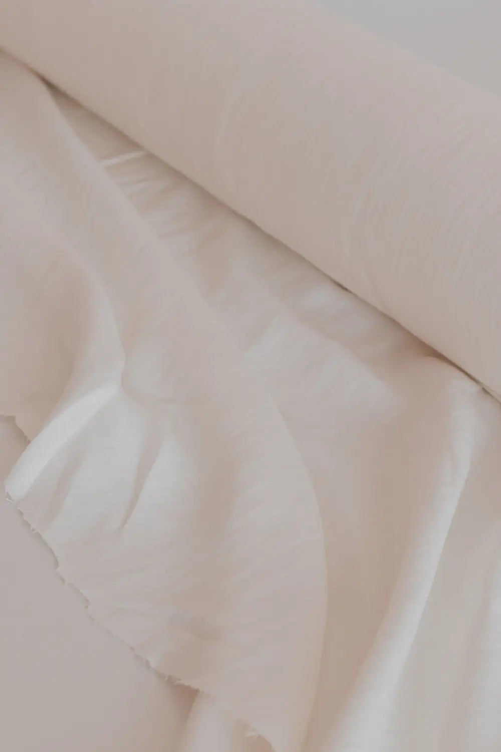 tissu en 100% lin blanc