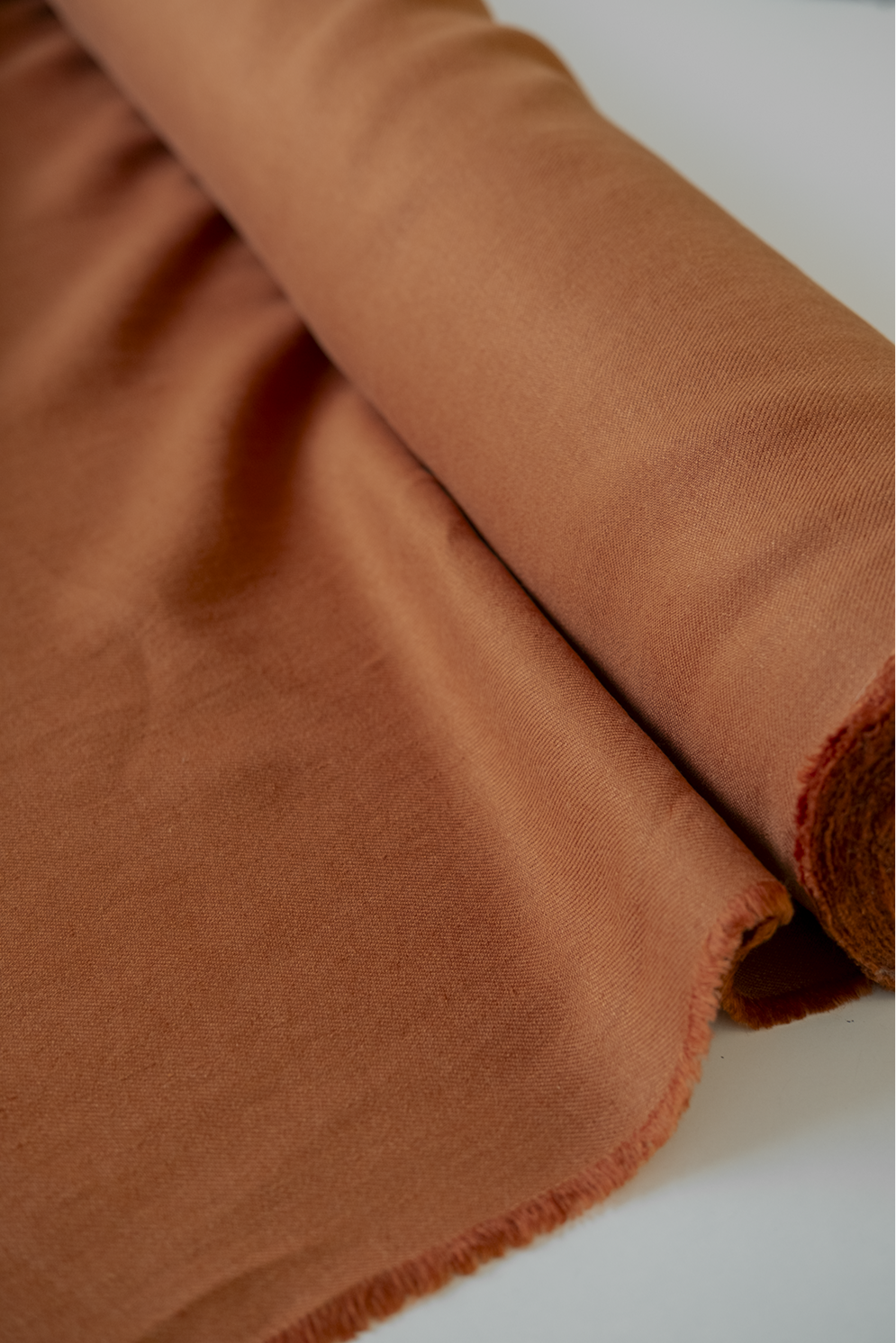 Tissu en lin caramel Made in France - couture DIY