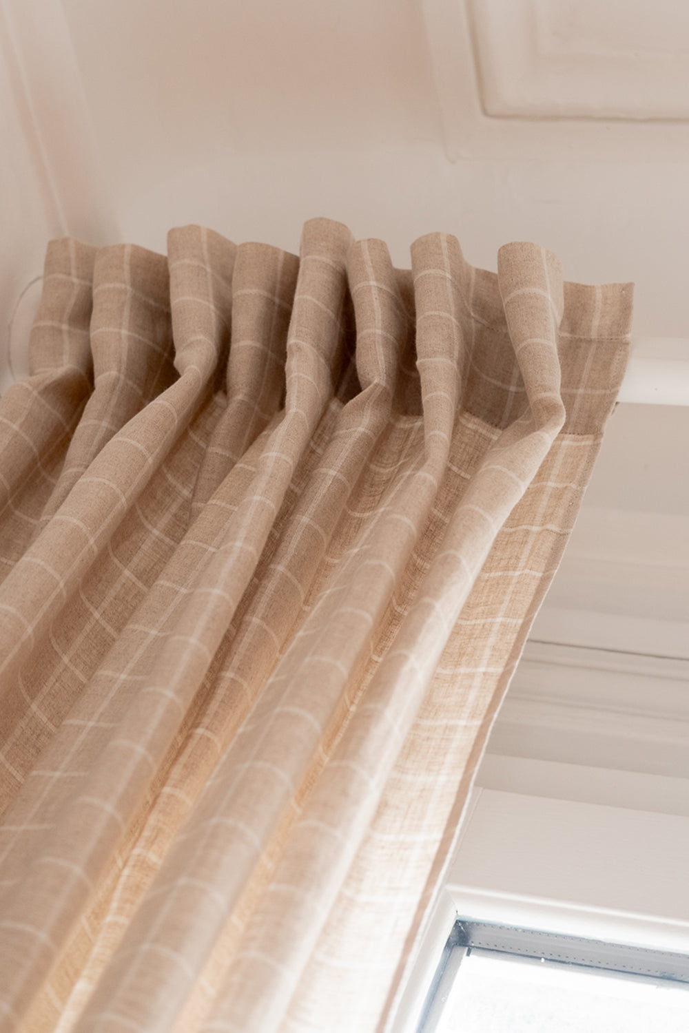 Rideau en lin fin carreaux made in france -Linge de maison