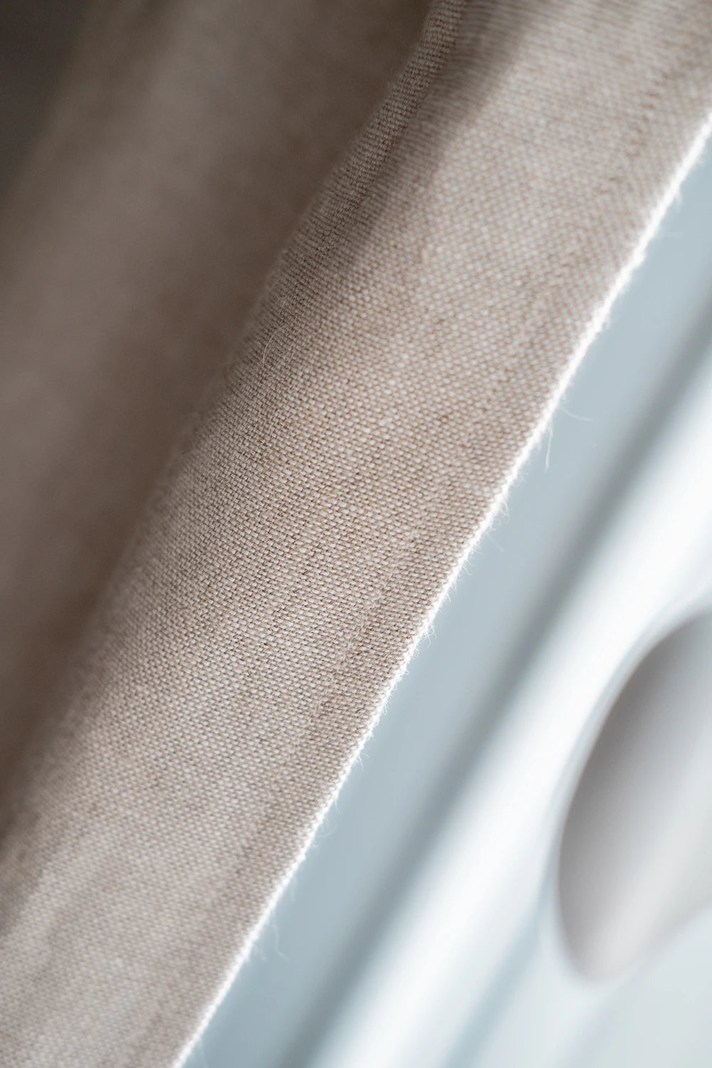 Rideau en lin beige épais made in france - Linge de maison