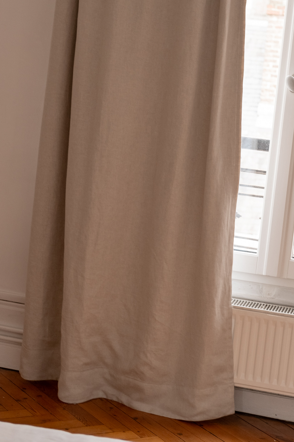 Le rideau en lin beige occultant - Made in France