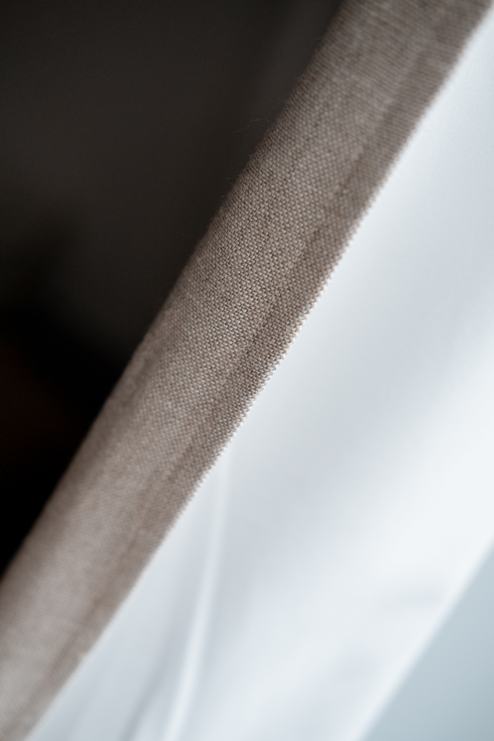 Le rideau en lin beige occultant - Made in France