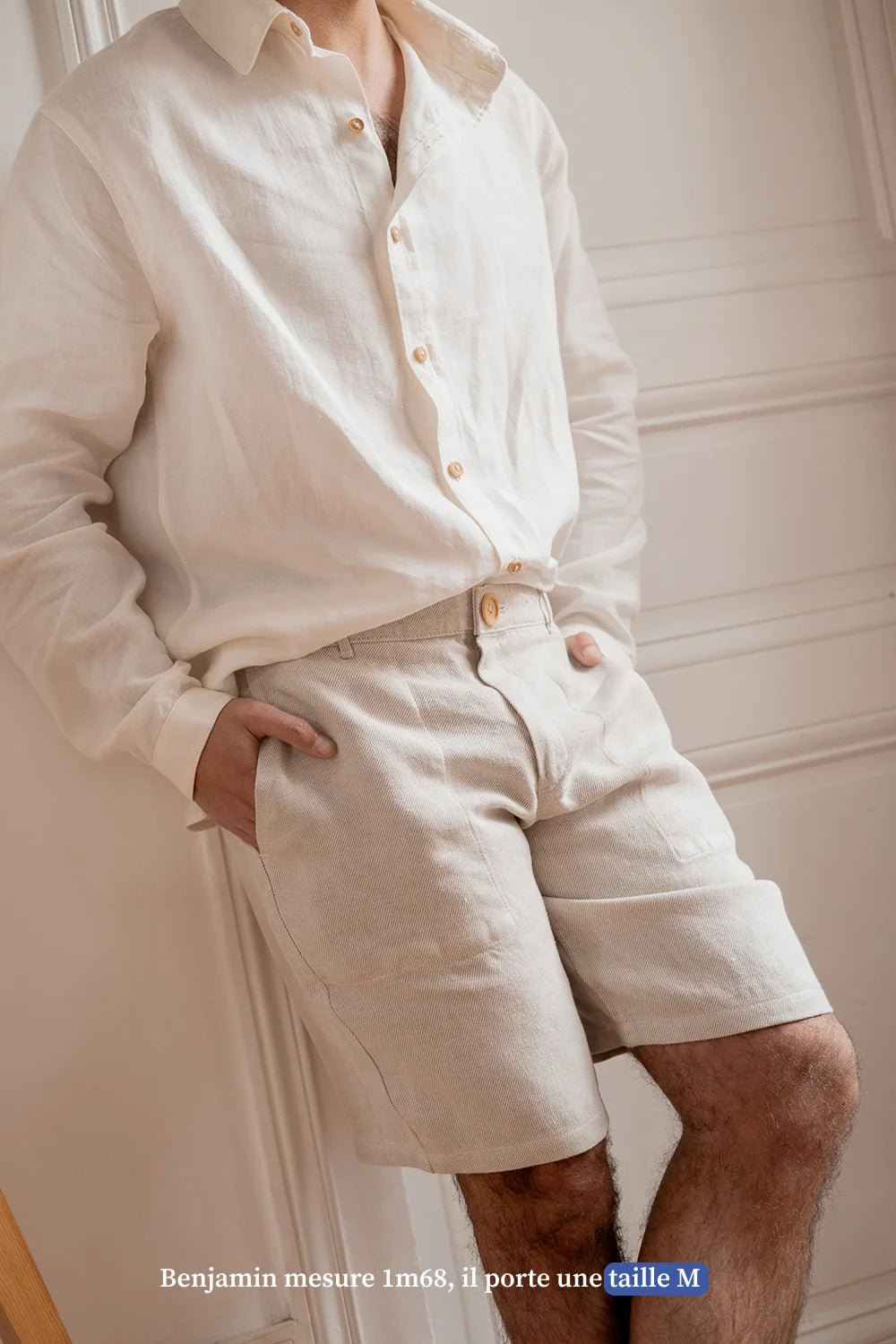 Le short beige