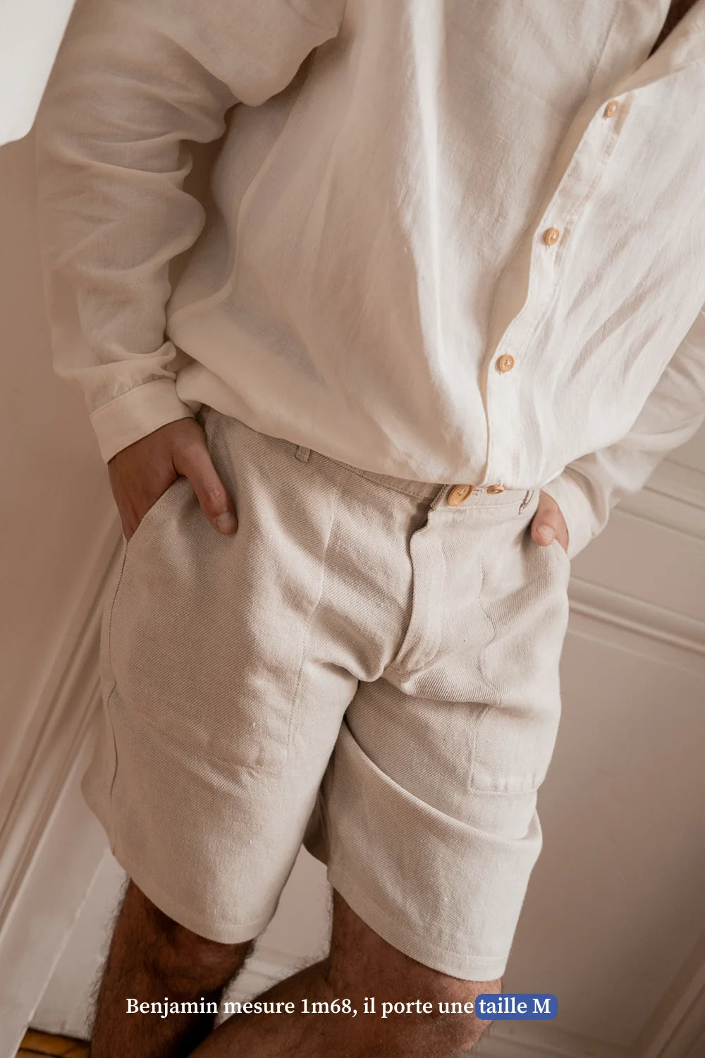 Le short beige