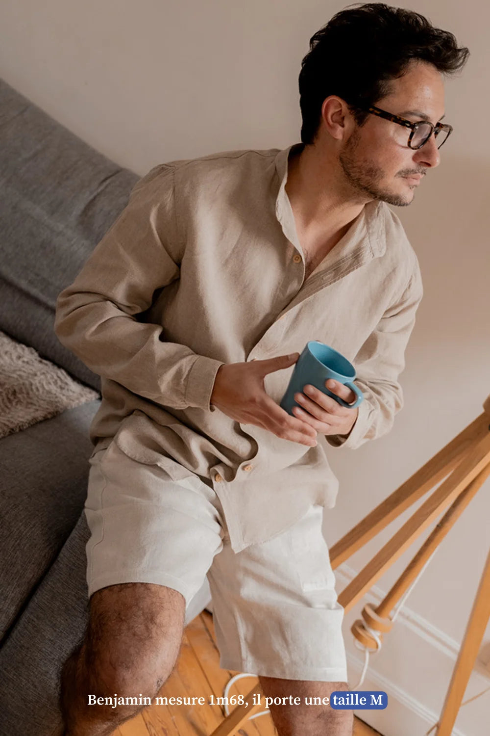 Le short beige