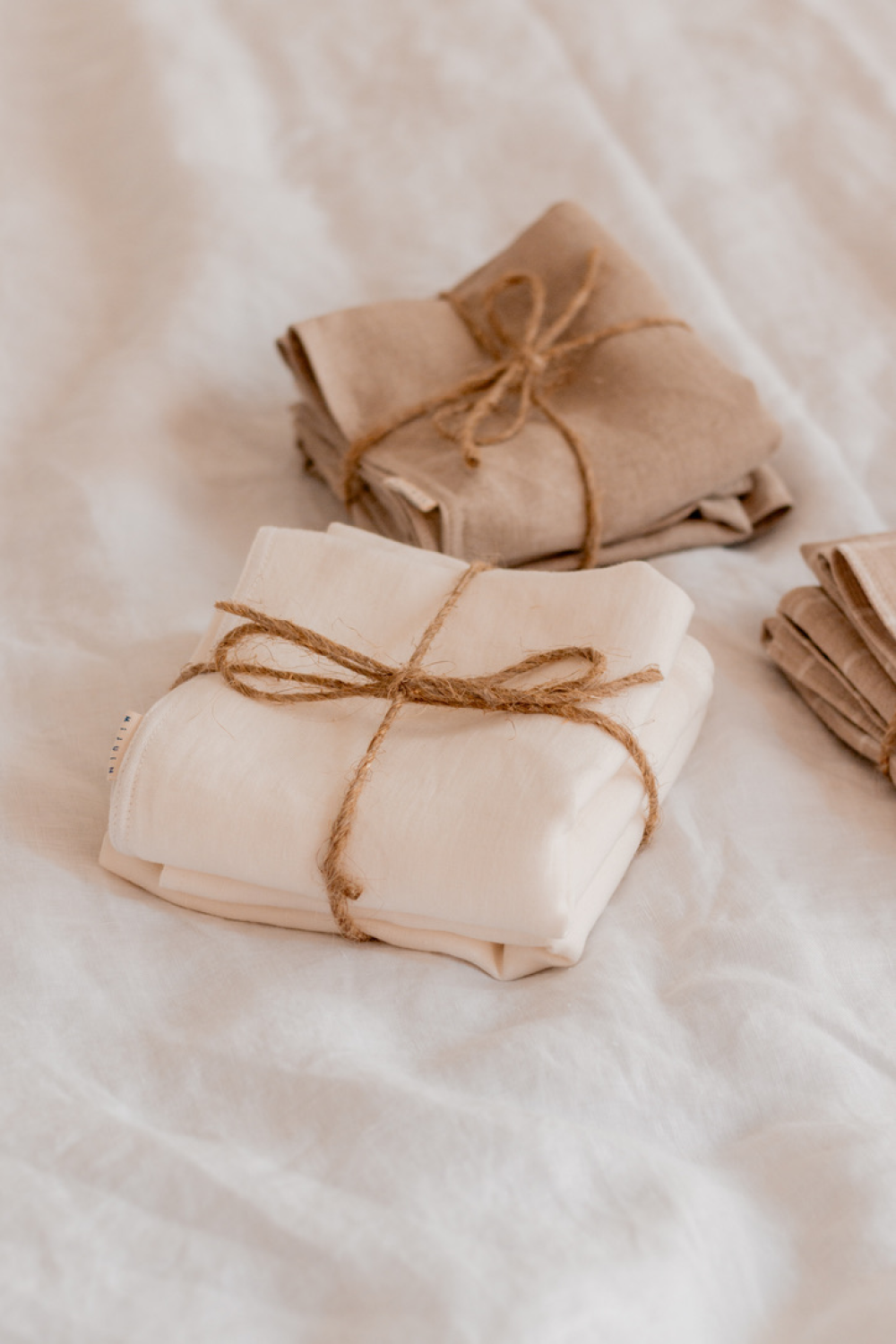 Taie d'oreiller en lin blanc - Made in France