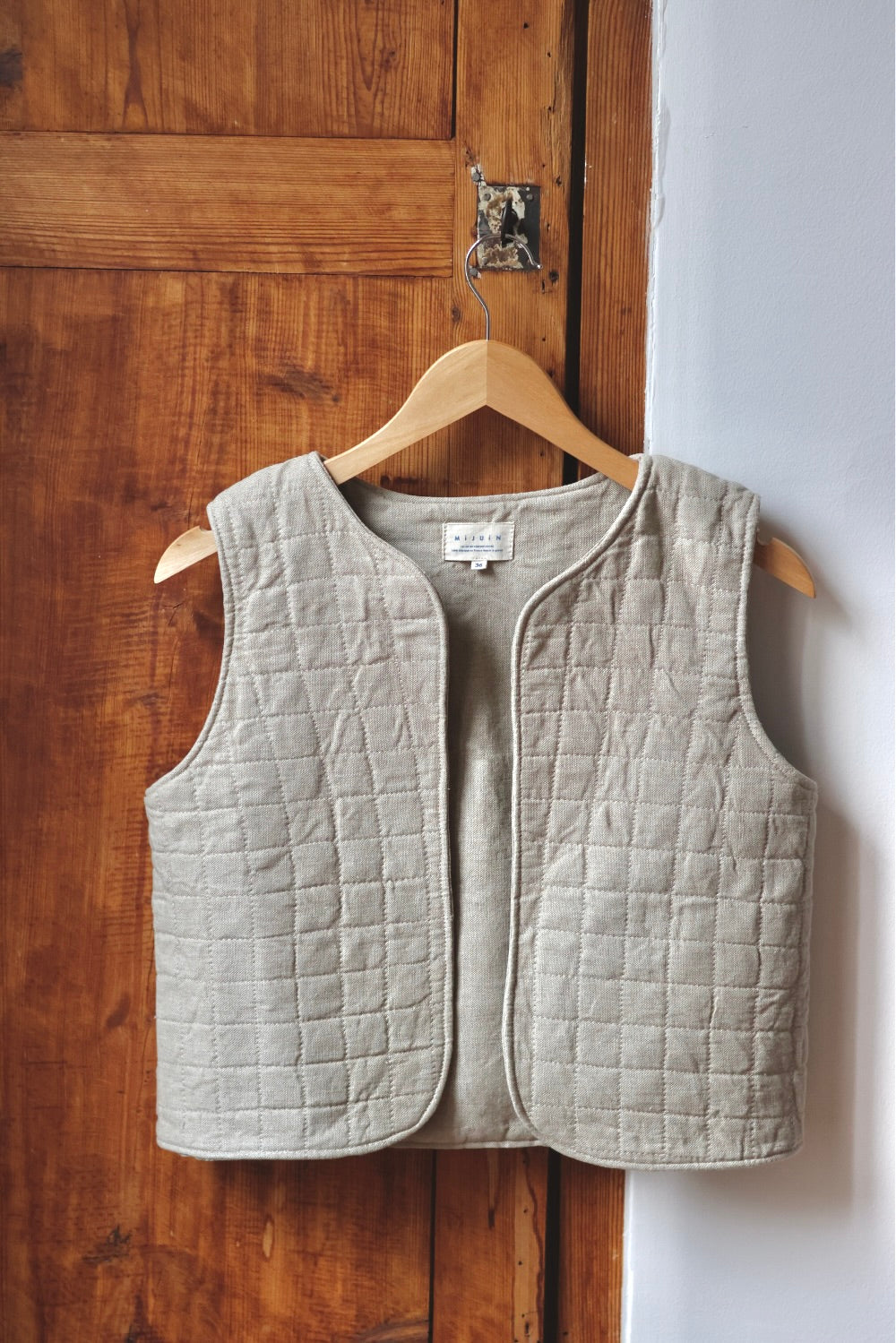 Veste sans manche femme lin éco-responsable