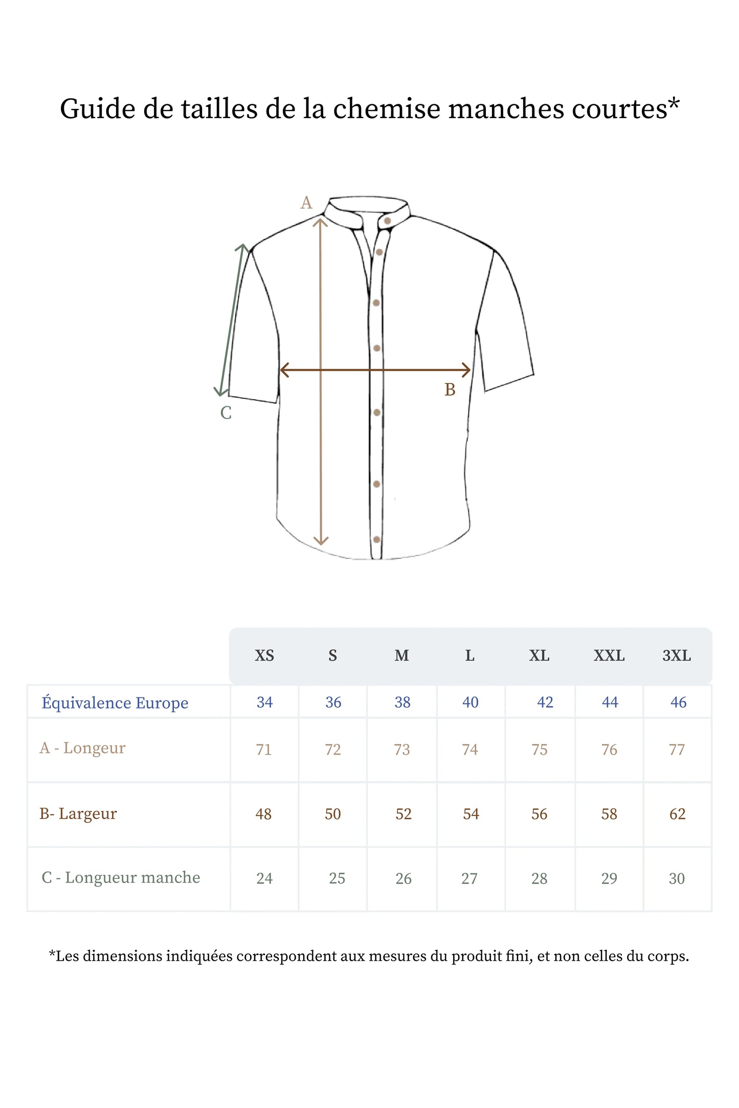La chemise manches courtes blanche