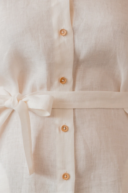 Robe chemise en lin - Made in France