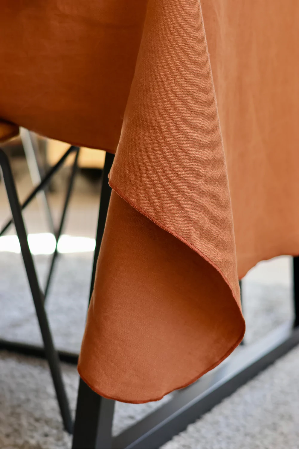 Nappe caramel en lin Made In France