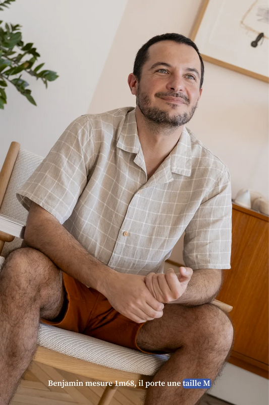 La chemise manches courtes à carreaux