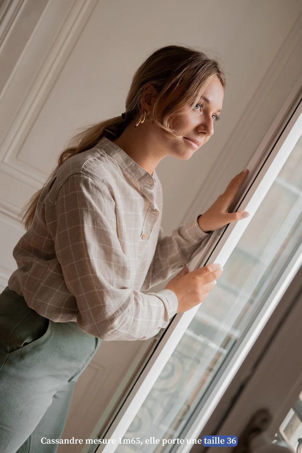 chemise en lin femme à carreaux - vêtement Made in France