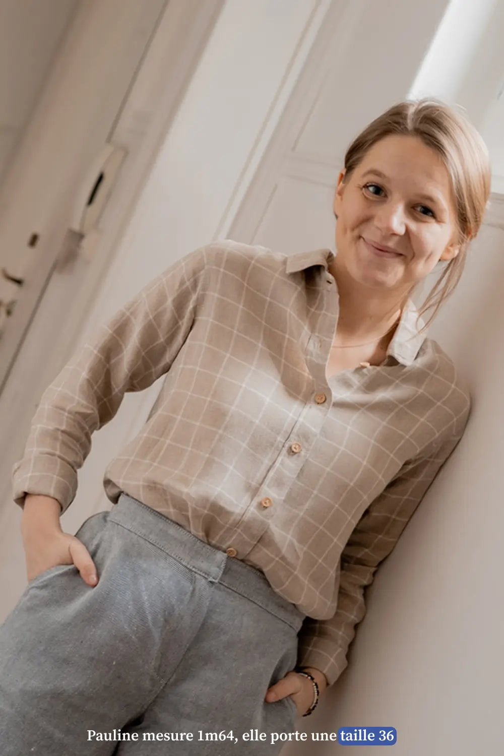 La chemise en lin pour femme à carreaux - Made in France