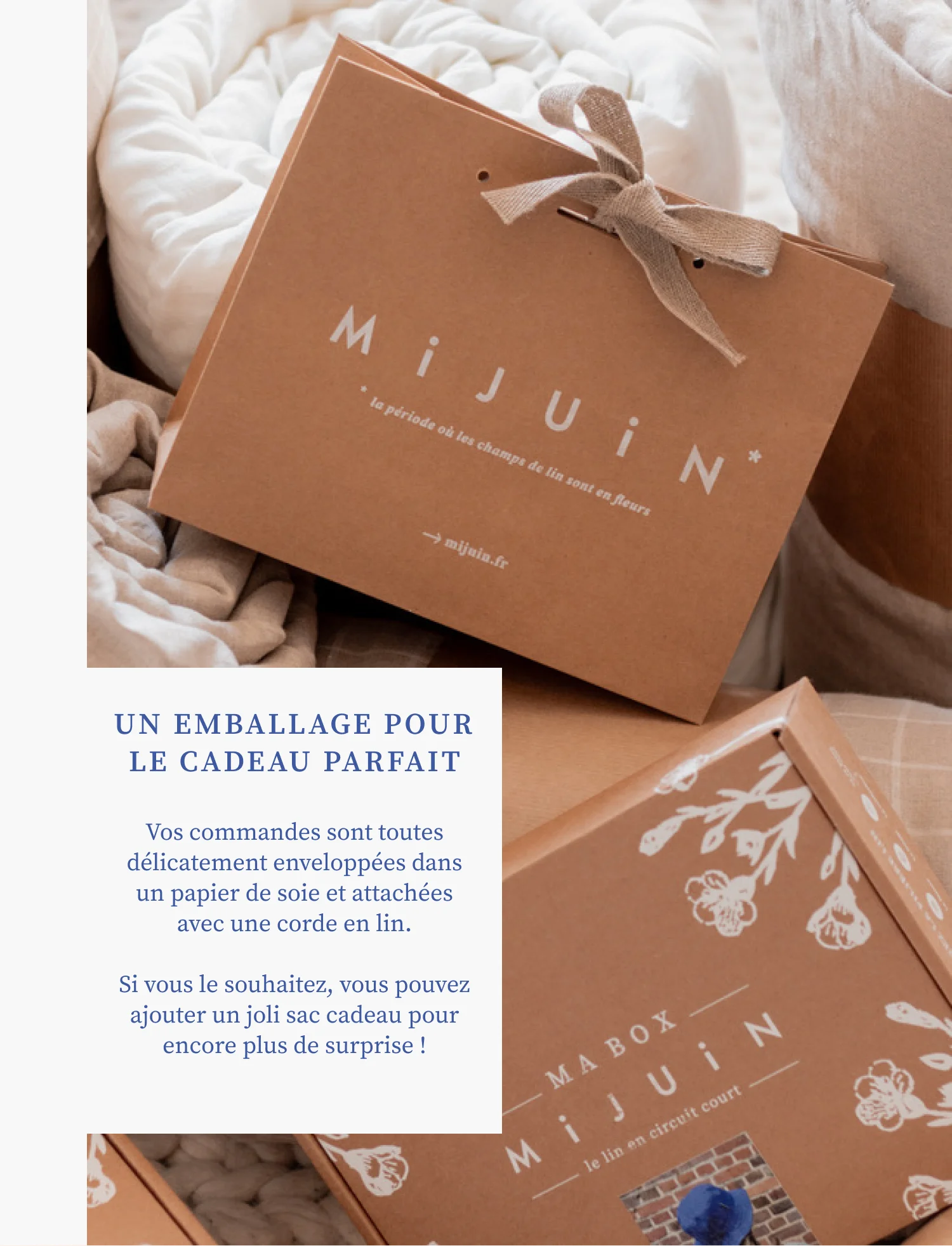 Emballage pour un cadeau Made In France