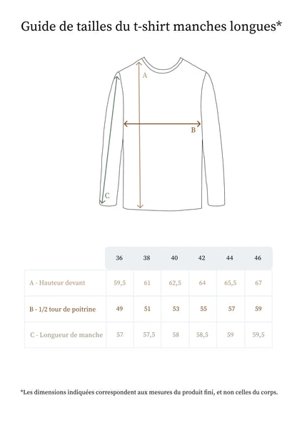 Le t-shirt manches longues beige