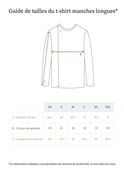 Le t-shirt manches longues beige