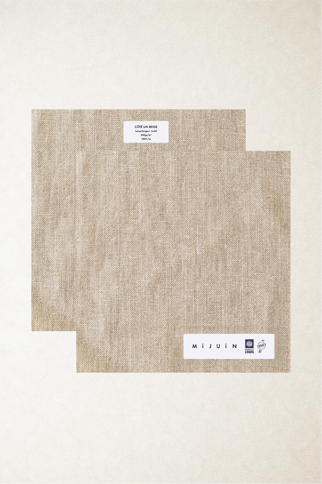 L'échantillon tissu Côté Lin beige