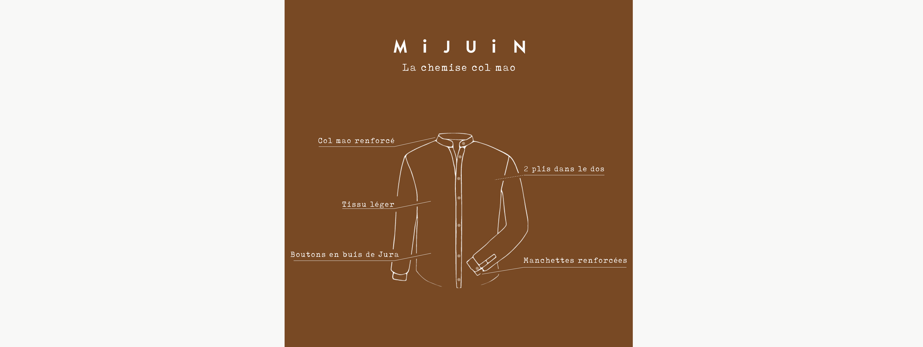 Chemise en lin col mao