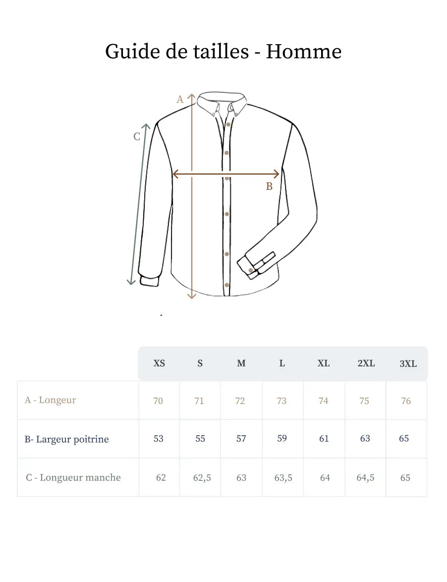 Taille l chemise homme new arrivals