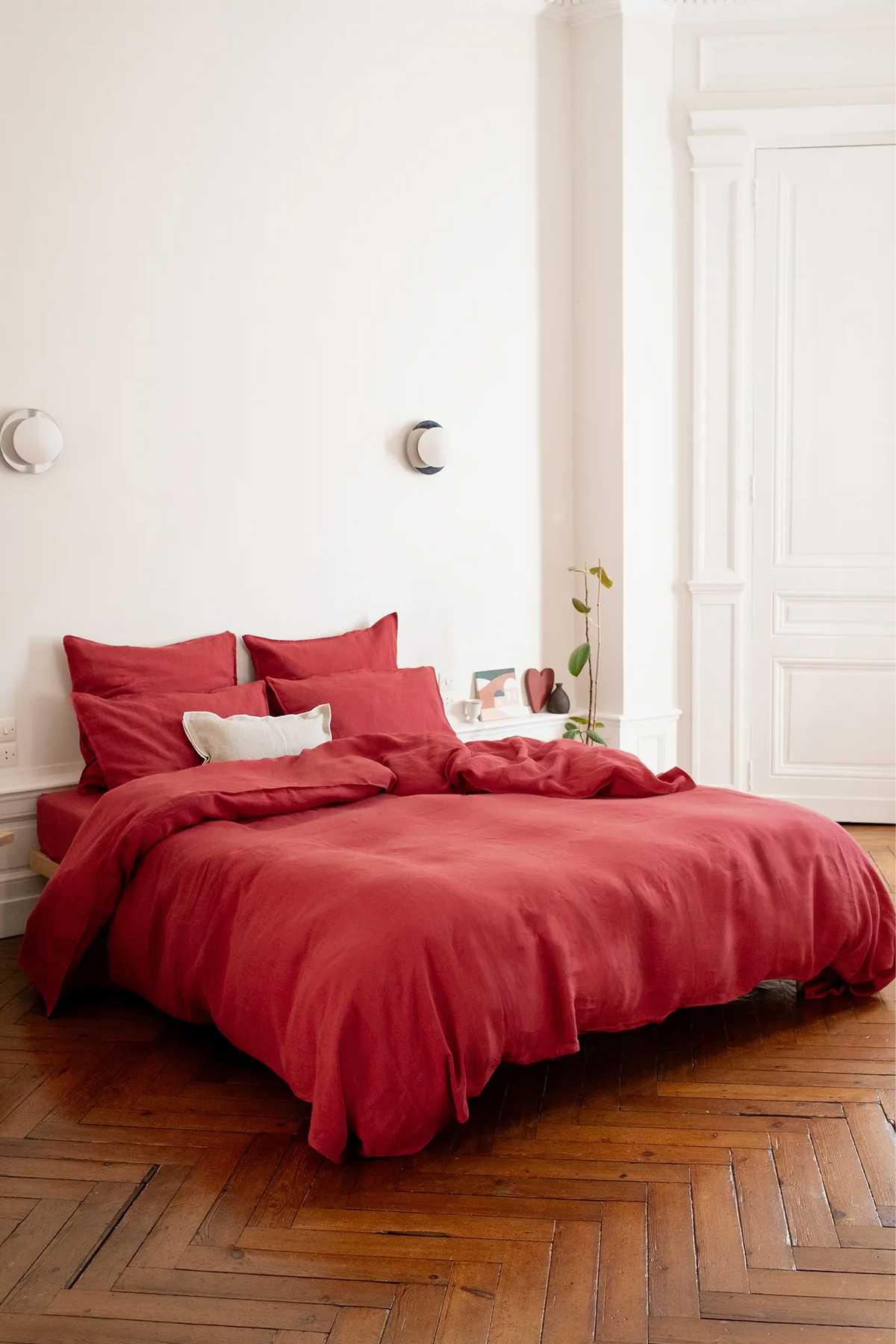 La housse de couette cerise