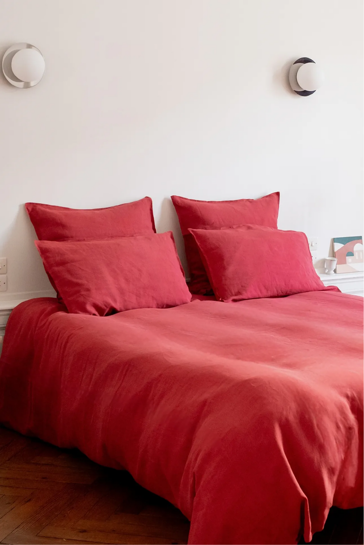 La housse de couette cerise
