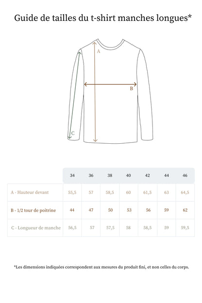 Le t-shirt manches longues beige