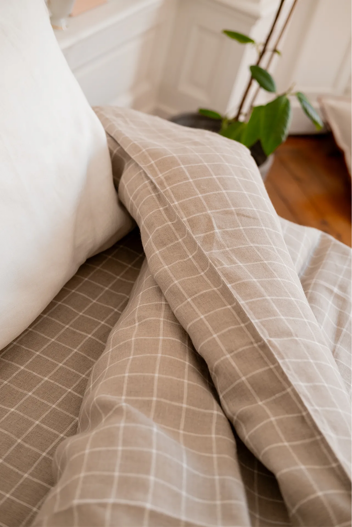 La housse de couette à carreaux