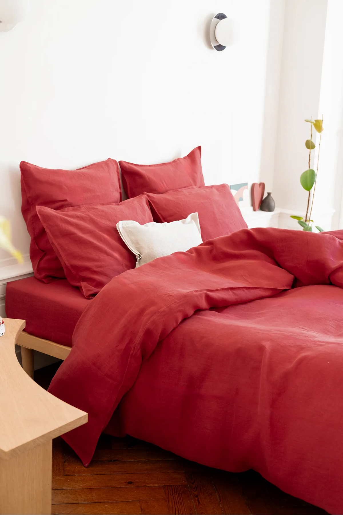Le drap housse cerise