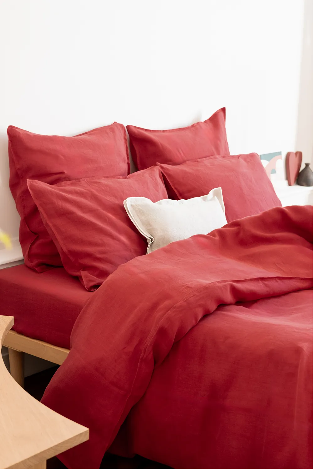 La taie d'oreiller cerise