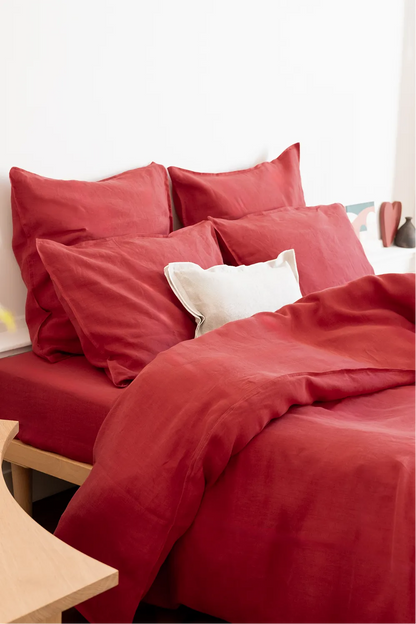 La taie d'oreiller cerise