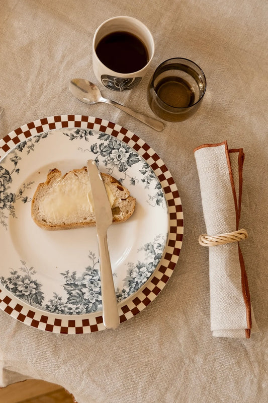 Le duo de serviettes de table bourdon caramel