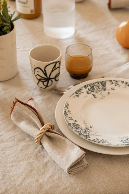 Le duo de serviettes de table bourdon caramel
