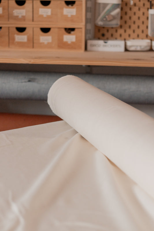 tissu en 100% lin blanc