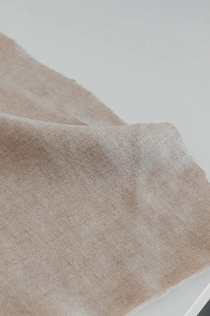 Tissu en lin fin beige - naturel - Made in France