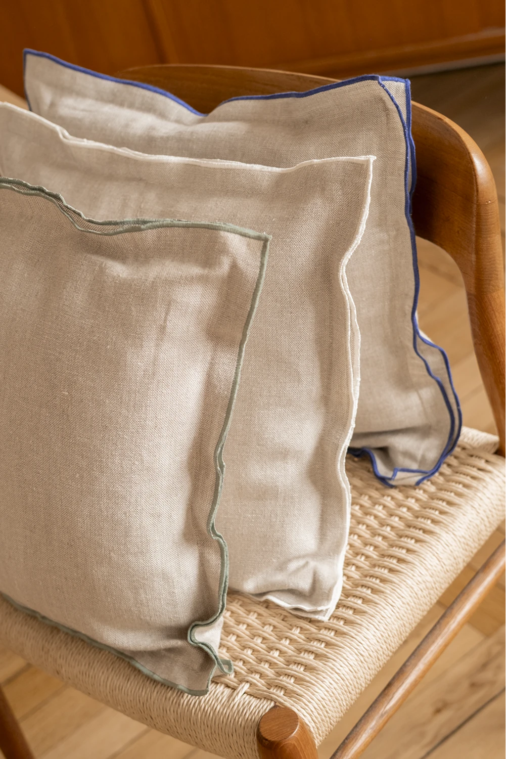 Housse de coussin bourdon vert