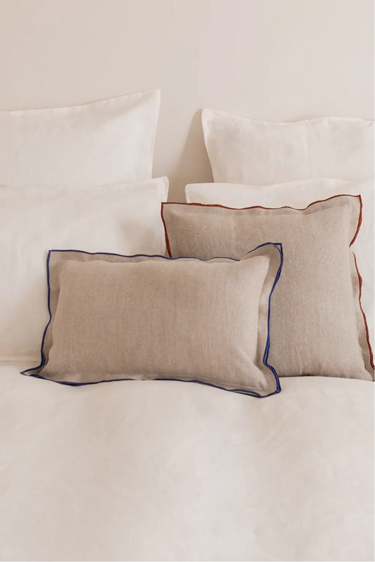Housse de coussin bourdon bleu