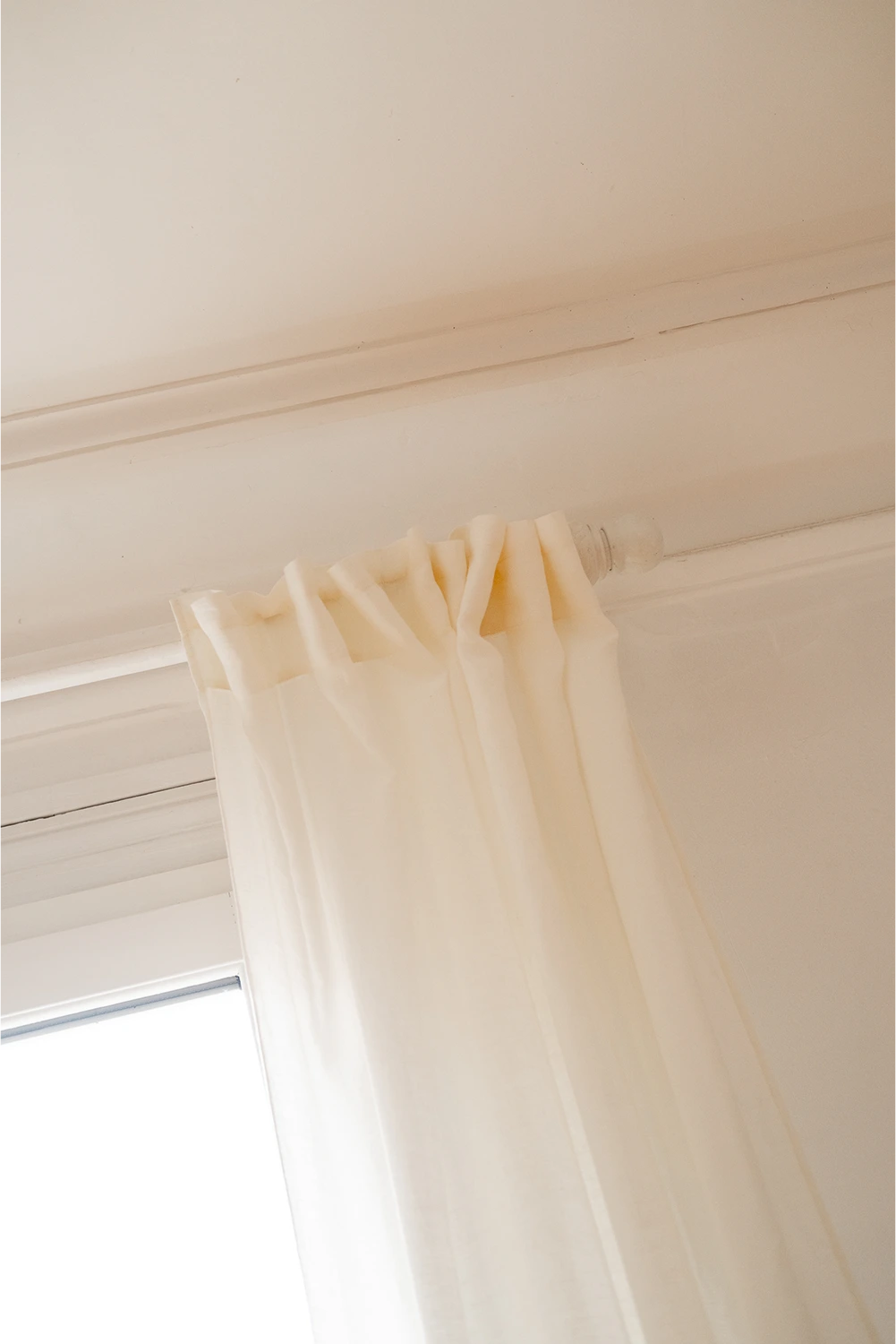 Rideau en lin blanc fin made in france - Linge de maison