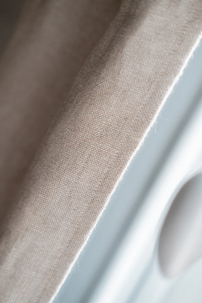 Rideau en lin beige épais made in france - Linge de maison
