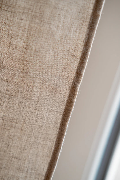 Rideau en lin beige épais made in france - Linge de maison