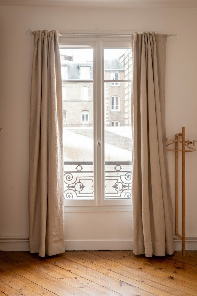 Le rideau épais occultant beige